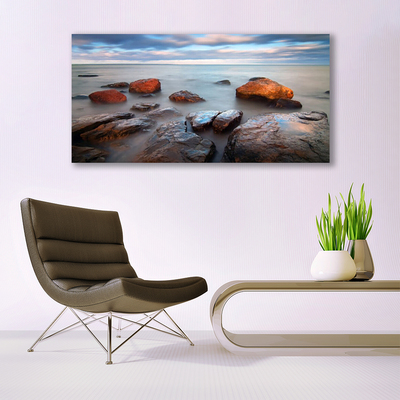 Glas foto Stones sea landscape