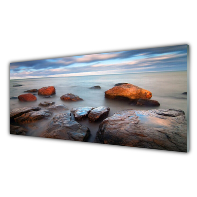 Glas foto Stones sea landscape