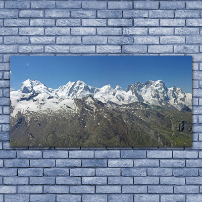 Glas foto Snow mountain landschap