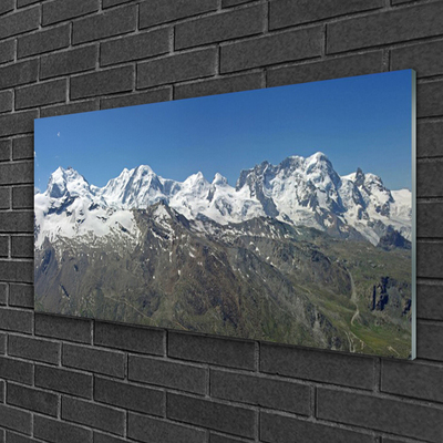 Glas foto Snow mountain landschap