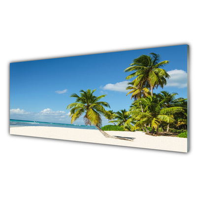 Glas foto Palm beach overzees landschap