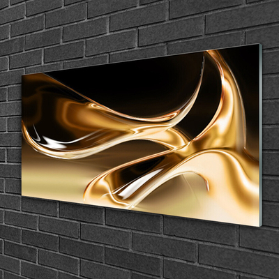 Glas foto Gouden abstracte kunst kunst