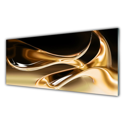 Glas foto Gouden abstracte kunst kunst