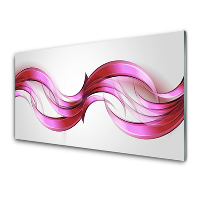 Foto schilderij op glas Golven art abstracte kunst