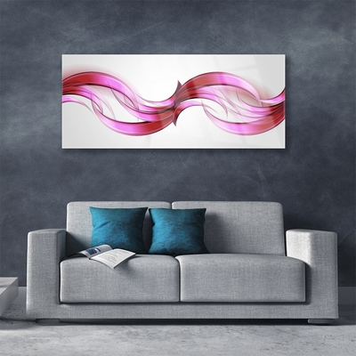 Foto schilderij op glas Golven art abstracte kunst