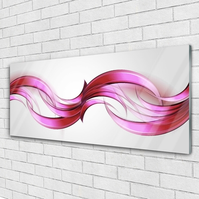 Foto schilderij op glas Golven art abstracte kunst