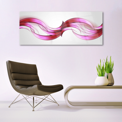 Foto schilderij op glas Golven art abstracte kunst