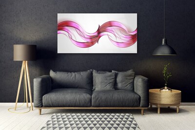 Foto schilderij op glas Golven art abstracte kunst