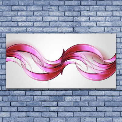 Foto schilderij op glas Golven art abstracte kunst