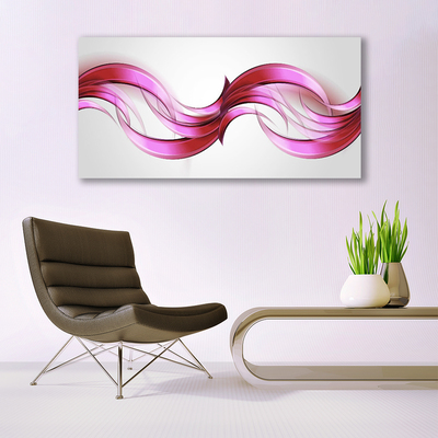 Foto schilderij op glas Golven art abstracte kunst