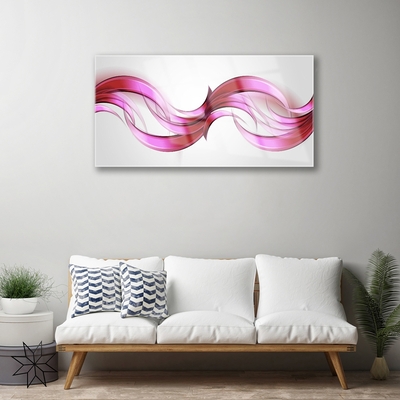 Foto schilderij op glas Golven art abstracte kunst