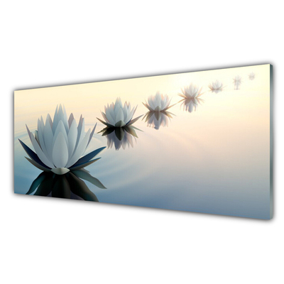 Foto schilderij op glas De lelies van waterlily