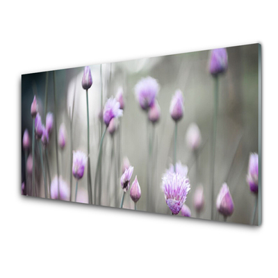 Foto schilderij op glas Bloemen wilde weide natuur