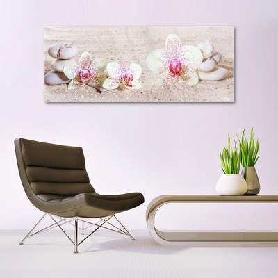 Foto schilderij op glas Orchidee orchidee sand