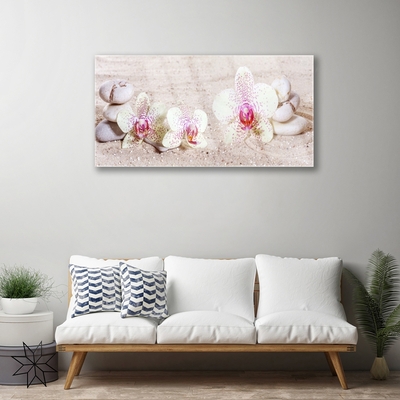 Foto schilderij op glas Orchidee orchidee sand