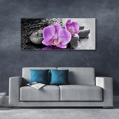 Foto schilderij op glas Orchideebloemen orchid spa