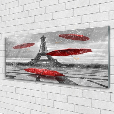 Foto schilderij op glas Eiffeltoren in parijs umbrella