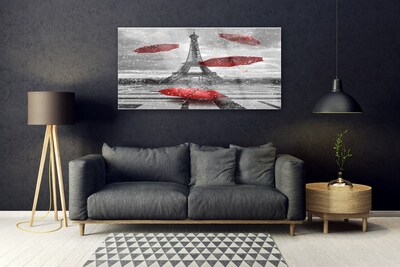Foto schilderij op glas Eiffeltoren in parijs umbrella