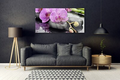 Foto schilderij op glas Orchidee orchidee zen spa