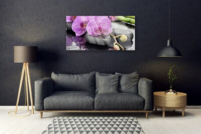 Foto schilderij op glas Orchidee orchidee zen spa