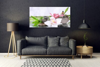 Foto schilderij op glas Bamboo orchid flowers