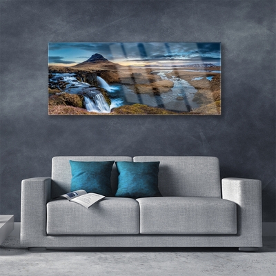 Foto schilderij op glas Waterval rivierlandschap