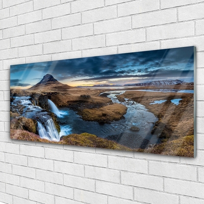 Foto schilderij op glas Waterval rivierlandschap