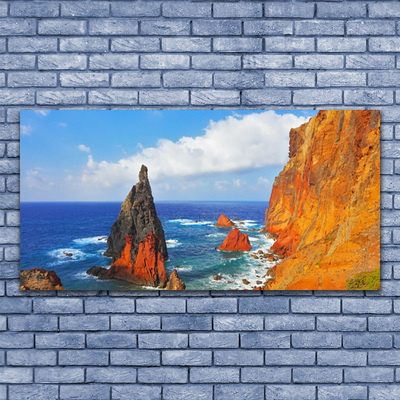Foto schilderij op glas Cliff sea coast