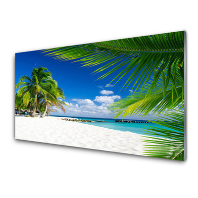 Foto schilderij op glas Tropical beach zeezicht