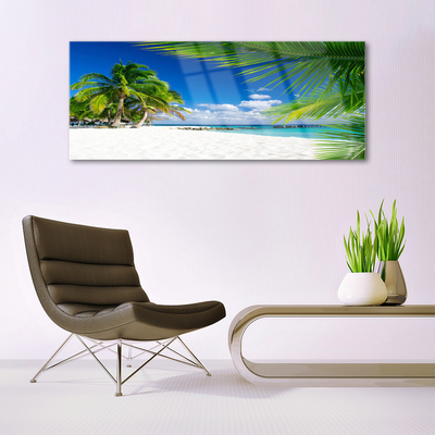 Foto schilderij op glas Tropical beach zeezicht