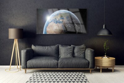Foto schilderij op glas Planet earth universe