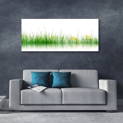 Foto schilderij op glas Natuur grass bloemen