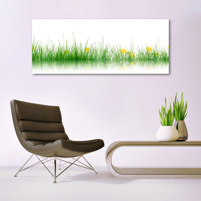 Foto schilderij op glas Natuur grass bloemen