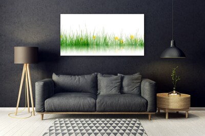 Foto schilderij op glas Natuur grass bloemen