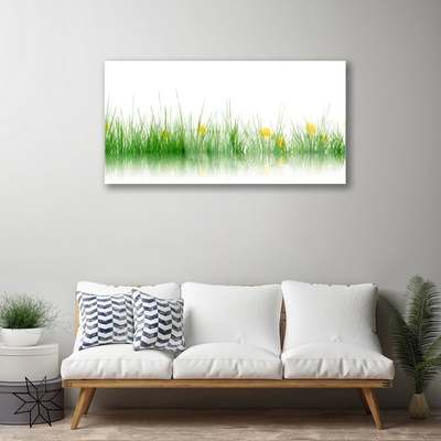 Foto schilderij op glas Natuur grass bloemen