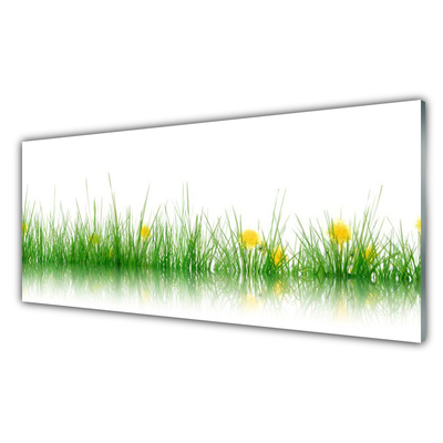 Foto schilderij op glas Natuur grass bloemen