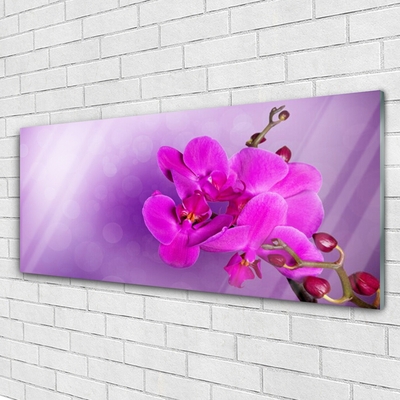 Foto schilderij op glas Orchid petals bloemen