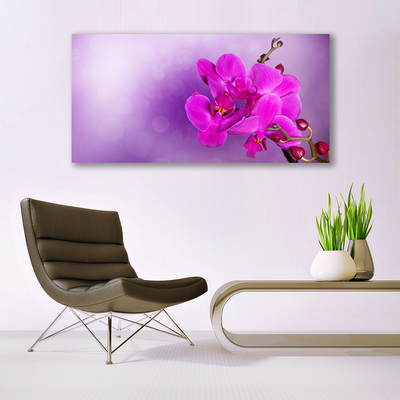 Foto schilderij op glas Orchid petals bloemen