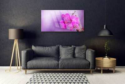 Foto schilderij op glas Orchid petals bloemen