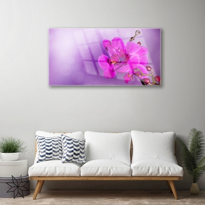 Foto schilderij op glas Orchid petals bloemen