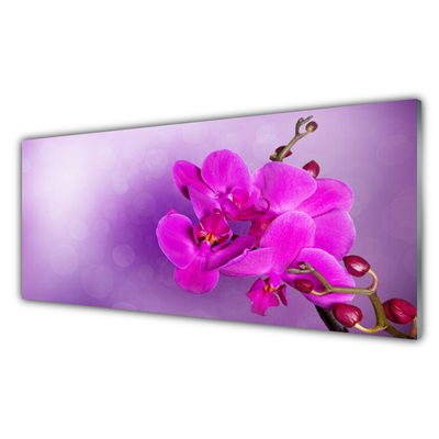 Foto schilderij op glas Orchid petals bloemen