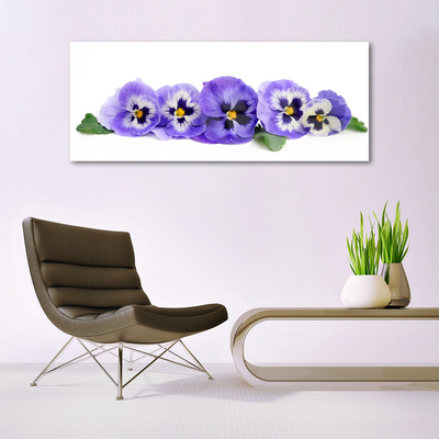 Foto schilderij op glas Bloemblaadjes pansies