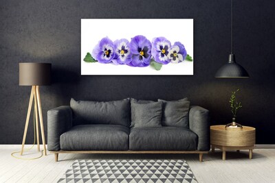 Foto schilderij op glas Bloemblaadjes pansies