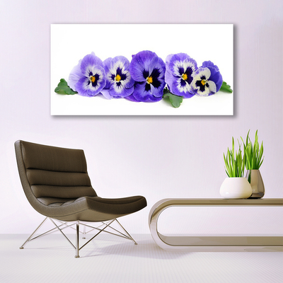 Foto schilderij op glas Bloemblaadjes pansies