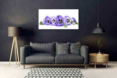 Foto schilderij op glas Bloemblaadjes pansies