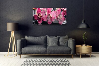 Foto schilderij op glas Orchideebloemen nature shoots