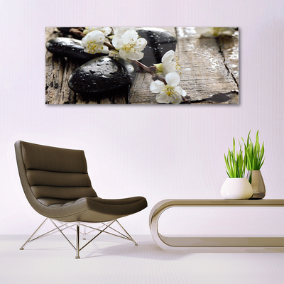 Foto schilderij op glas Bloemen fruit twig