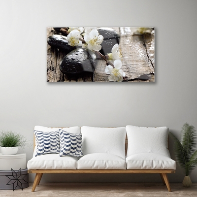 Foto schilderij op glas Bloemen fruit twig