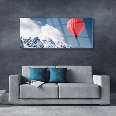 Foto schilderij op glas Balloon peaks bergen winter