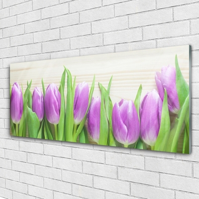 Foto schilderij op glas Tulpen bloemen nature